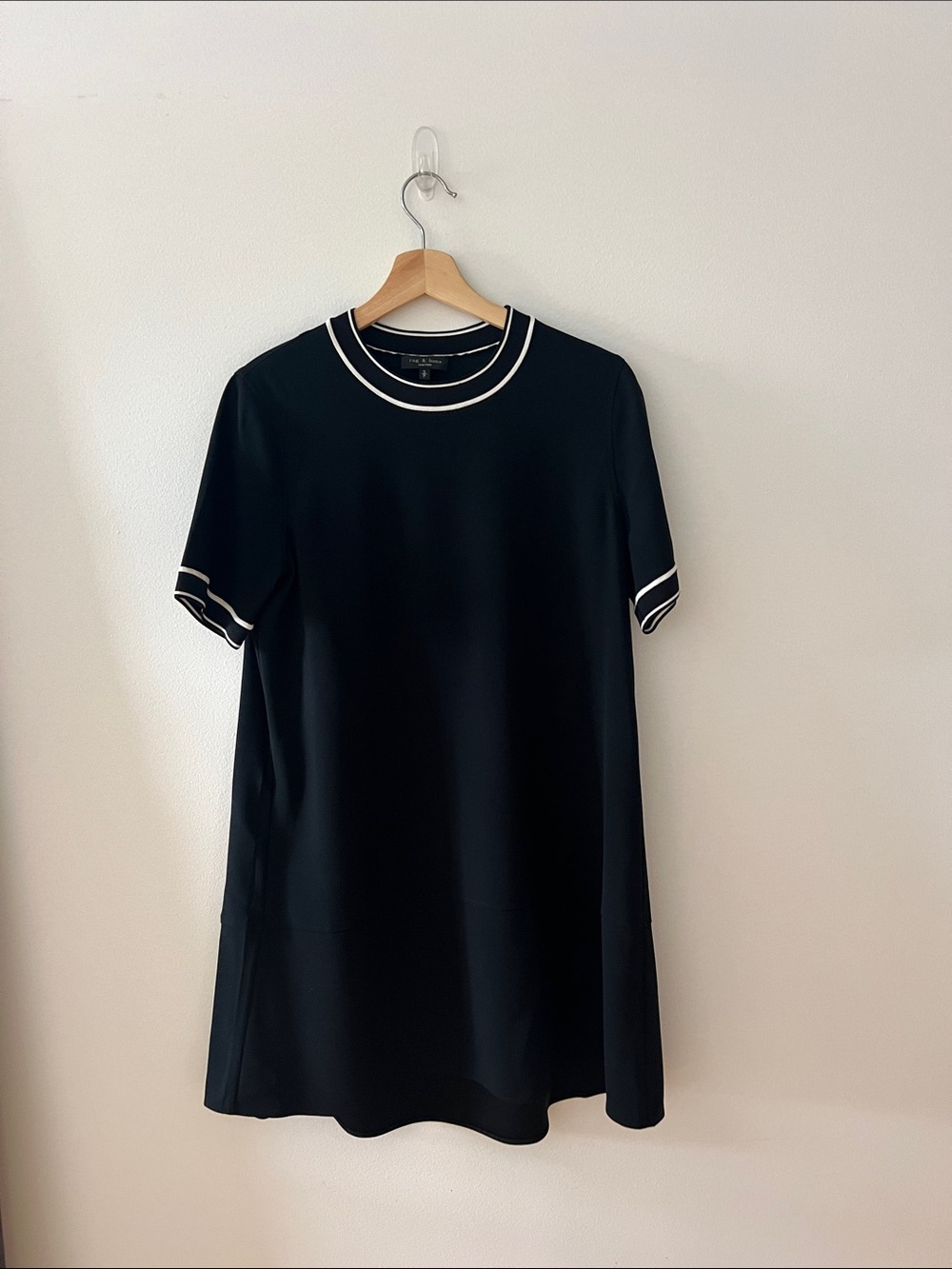 rag & bone Black Dress with White Trim